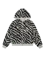 DT Zebra Shearling Lined Reversible Hoodie