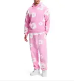 Denim Tears Cotton Wreath Sweatsuit Pink