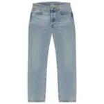 Denim Tears Metallic Gold Script 501 Light Wash