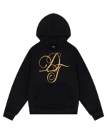 Denim Tears Metallic Gold Script Hoodie