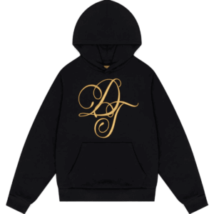 Denim Tears Metallic Gold Script Hoodie