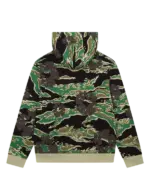 Green Camo Cotton Wreath Zipper Hoodie