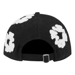 Denim Cotton Wreath Cap Black