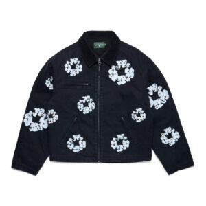 Cotton Wreath Canvas Work Jacket Black