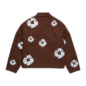 Cotton Wreath Canvas Work Jacket Brown
