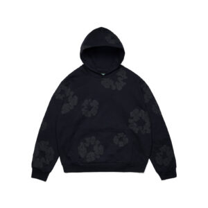 Mono Cotton Wreath Hoodie Black