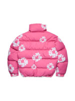 Cotton Wreath Puffer Jacket Pink