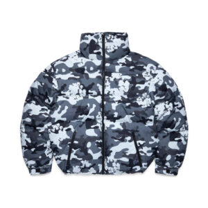 Cotton Wreath Puffer Jacket White Camo