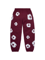 Cotton Wreath Sweatpants Burgundy
