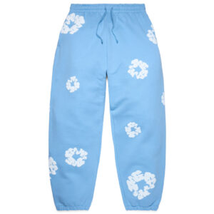 Cotton Wreath Sweatpants Light Blue