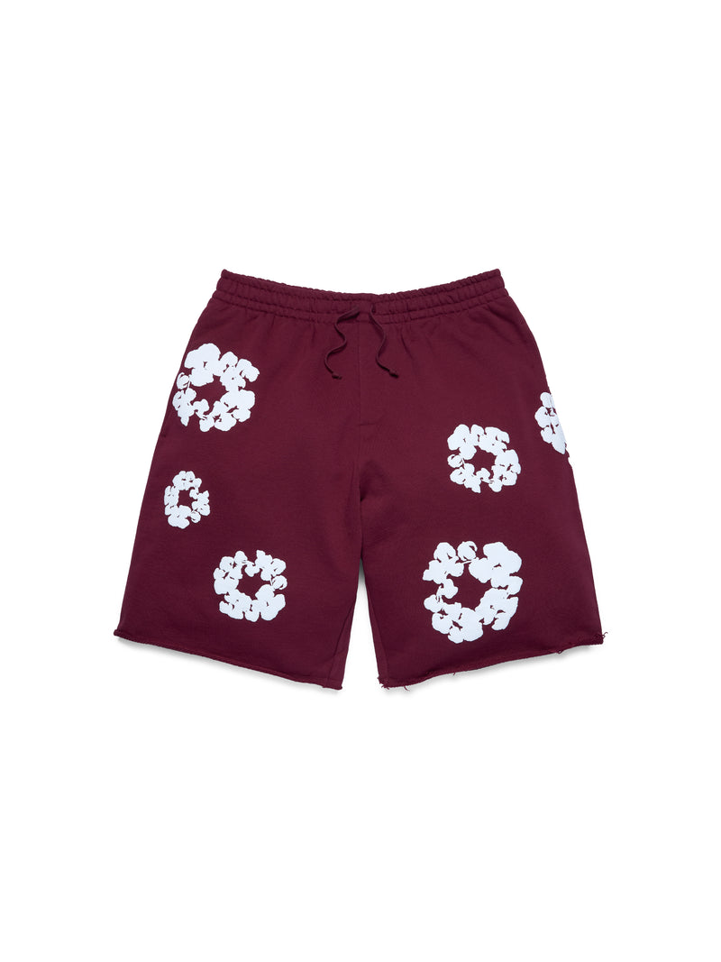 Cotton Wreath Sweat shorts Burgundy Cotton Wreath Sweat shorts Burgundy