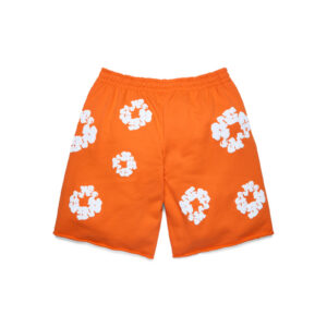 Cotton Wreath Sweat shorts Orange