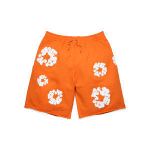 Cotton Wreath Sweat shorts Orange