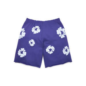 Cotton Wreath Sweat shorts Purple