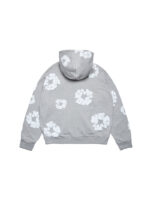 Cotton Wreath Zip Hoodie Grey