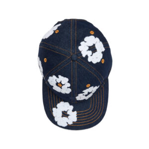 Denim Cotton Wreath Cap Washed Indigo