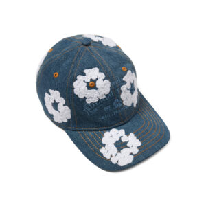 Denim Cotton Wreath Cap Black