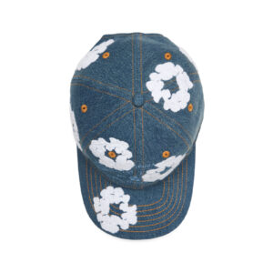 Denim Cotton Wreath Cap Light Wash