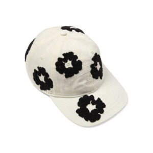 Denim Cotton Wreath Cap White