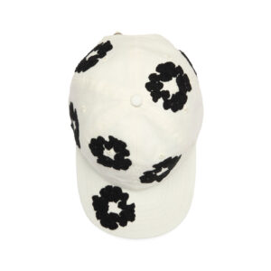 Denim Cotton Wreath Cap White