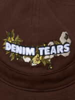 Cotton Floral Logo Bucket Hat Brown