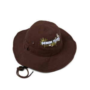 Cotton Floral Logo Bucket Hat Brown