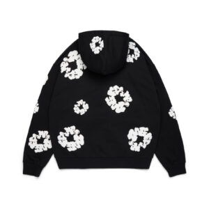 Cotton Wreath Hoodie Black