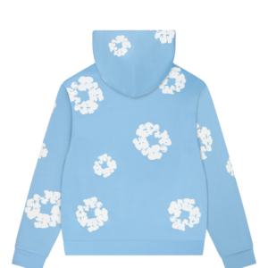 Cotton Wreath Hoodie Light Blue