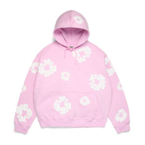 Cotton Wreath Hoodie Powder Pink